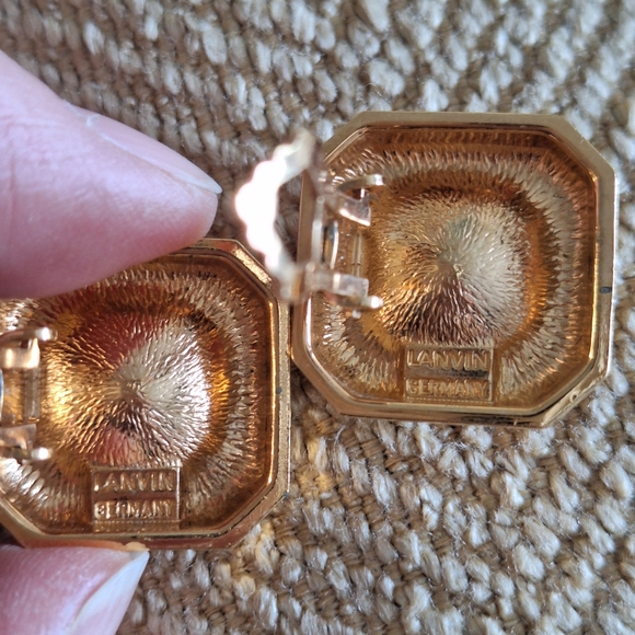 Vintage Lanvin Clip on Earrings - Picture 2 of 2